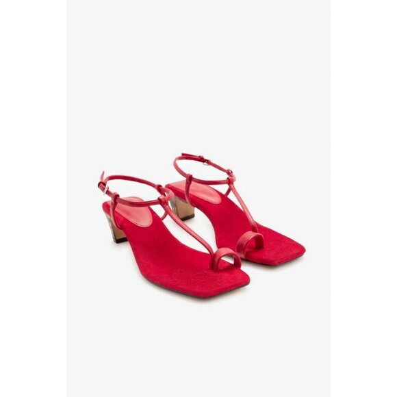ZARA SPLIT SUEDE LIMITED EDITION SANDALS - Picture 1 of 9